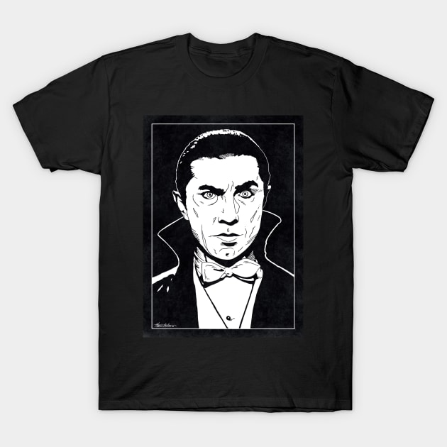 DRACULA (1931) (Black and White) T-Shirt by Famous Weirdos